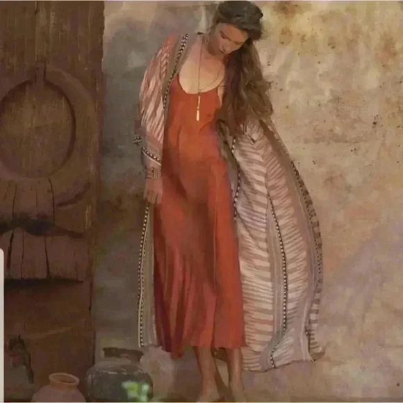 VINTAGE BOHEMIAN ROBE KIMONO - Picture 5 of 15